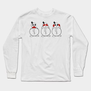 Three wise snowmen (black) Long Sleeve T-Shirt